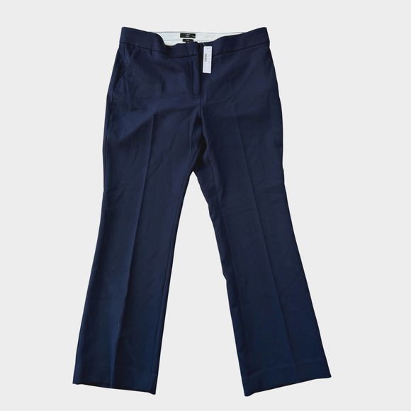 J.Crew Pants - NWT J.Crew 365 Edie Wide Leg Trousers Navy Blue Women's Size 16 Office Career